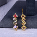 Conception de zircon coloré belle conceptions de boucle d&#39;oreille pour les femmes